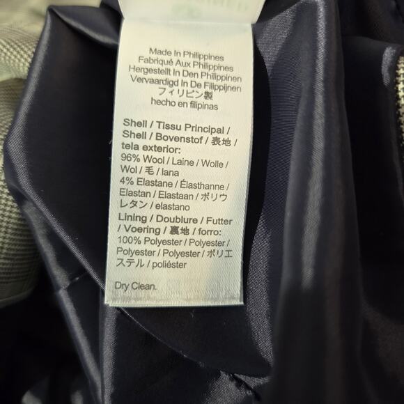 J.Crew Blazer Women 2 Gray Devon Plaid Tollegno 1900 Italian Stretch Wool Blend - Picture 12 of 12